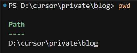 cliでpwdコマンドを実行 -CLIの例