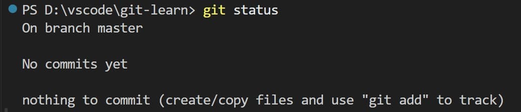 git statusコマンドの実行結果